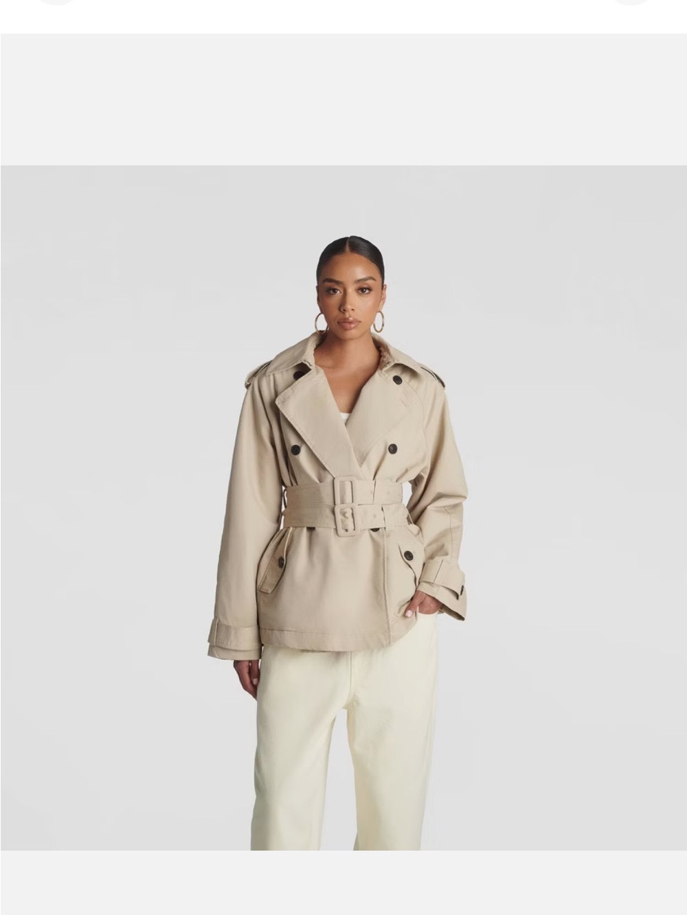KBB by KAHLANA Women 'The Celene Trench Coat' - Khaki XL